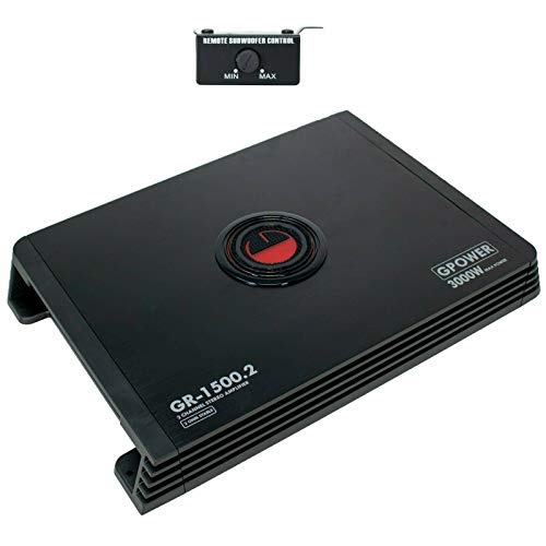 Gravity GR1500.2 2 Channels 3000 WATTS Car Audio Stereo Amplifier 2 Ohm Stable with LED Indicator Class AB Technology MOSFET PWM Power Supply Remote Level Control Gravity GR1500.2 2 Channels 3000 WATTS Car Audio Stereo Amplifier 2 Ohm Stable with LED Indicator Class AB Technology MOSFET PWM Power Supply Remote Level Control